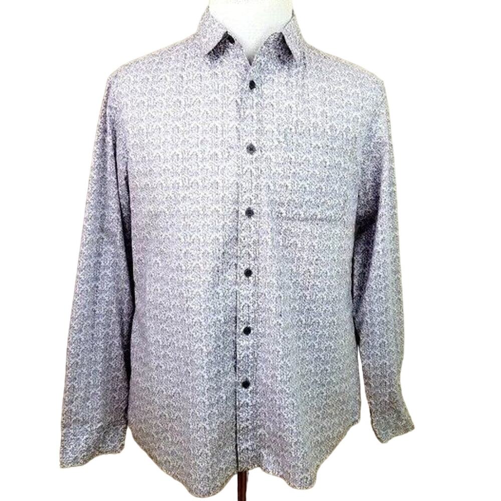 Men Elie Tahari Pastel Floral Button Ls Shirt L Professional Casual Classic NEW